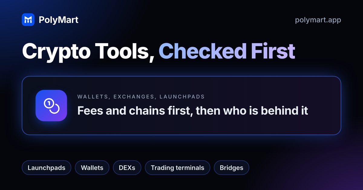 Crypto tools compared on PolyMart