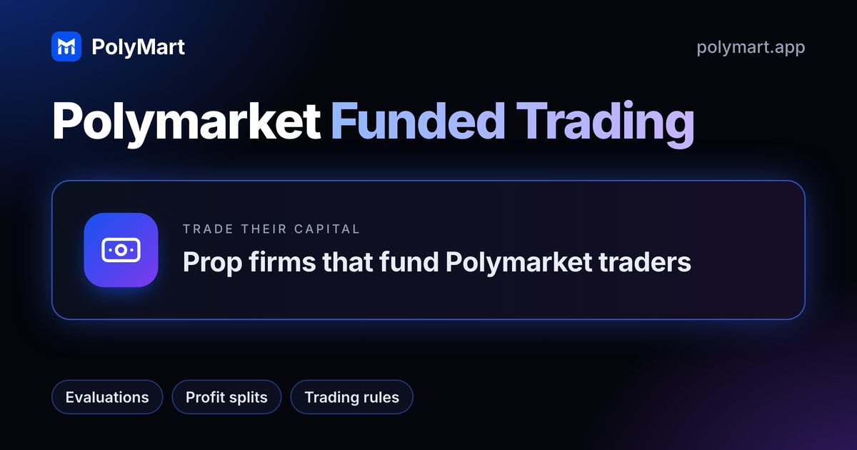 Polymarket funded trading and prop firms on PolyMart