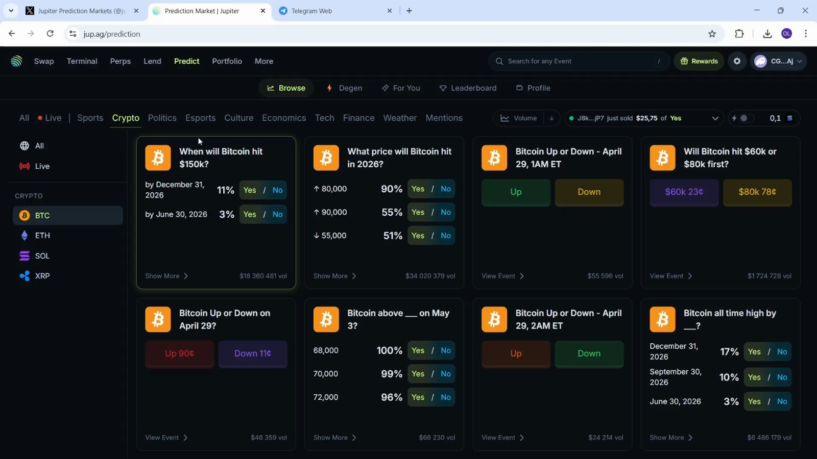 Jupiter Prediction Markets Jupiter Prediction Markets