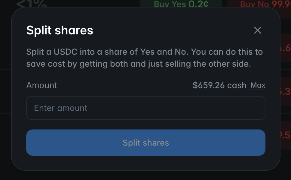 What Split Shares and Merge Shares Mean on Polymarket