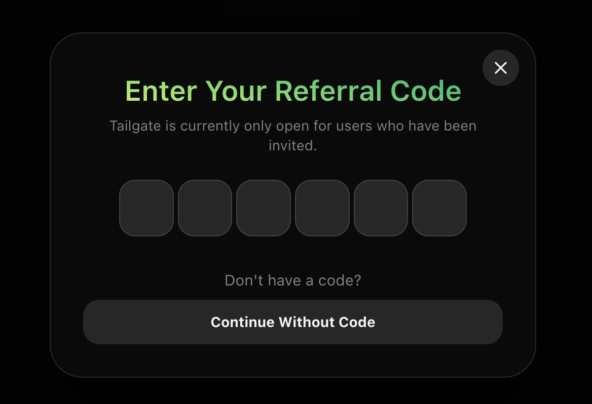 What Is the Tailgate Referral Code?