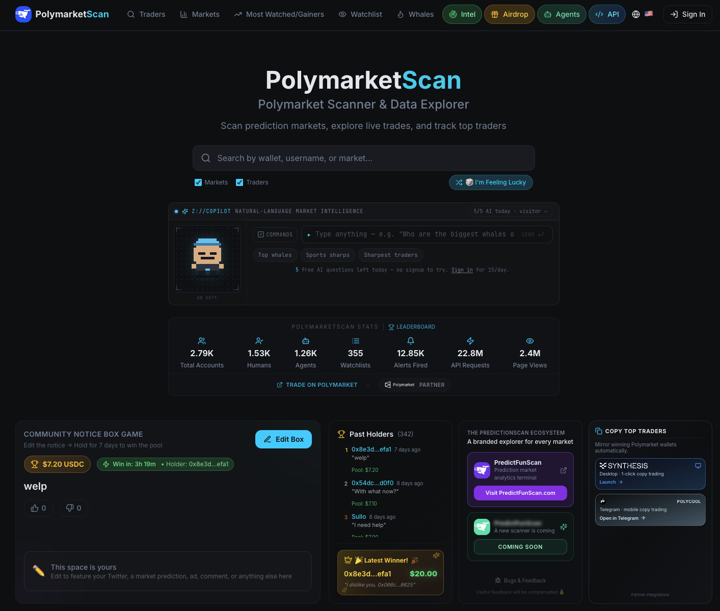 PolymarketScan PolymarketScan
