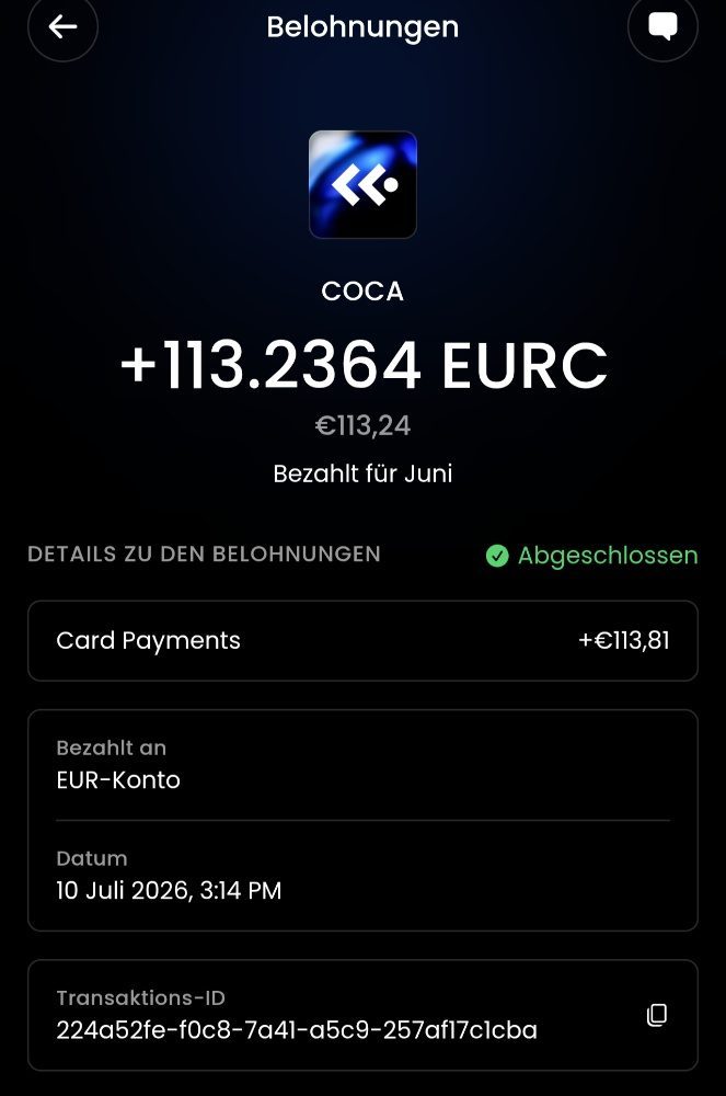 COCA card Screenshot 3
