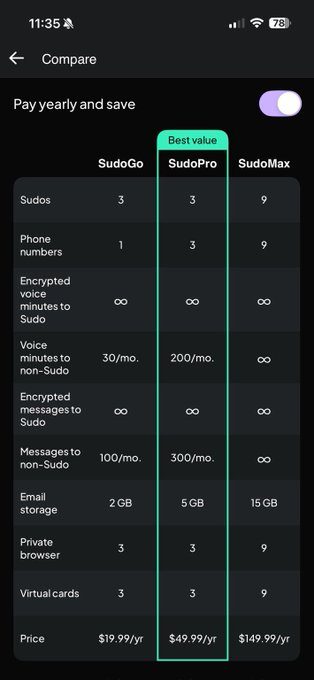 MySudo Card Screenshot 3