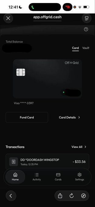 Offgrid Cash card Screenshot 3