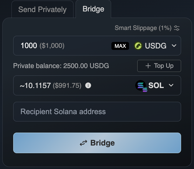 Privacy Cash Card Screenshot 2
